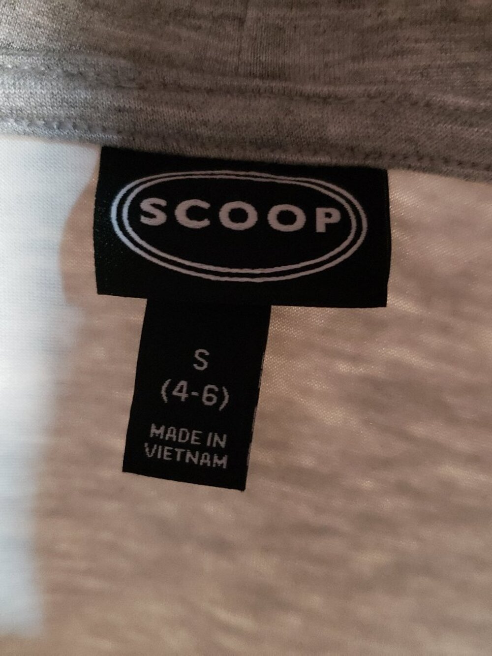 BNWT SCOOP ultra soft Scubaknit pullover hoodie heather grey (S) 4-6 - Picture 3 of 5